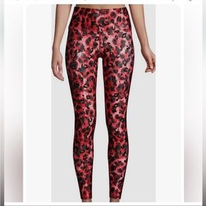 Terez red leopard print leggings size m